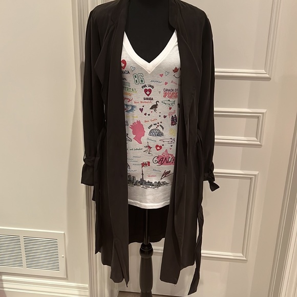 Splendid charcoal grey x-small small light overcoat/dress - Picture 3 of 4